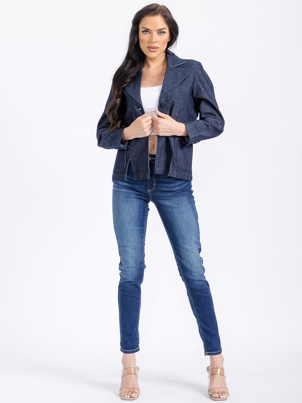 Classic Navy Blue Denim Jacket